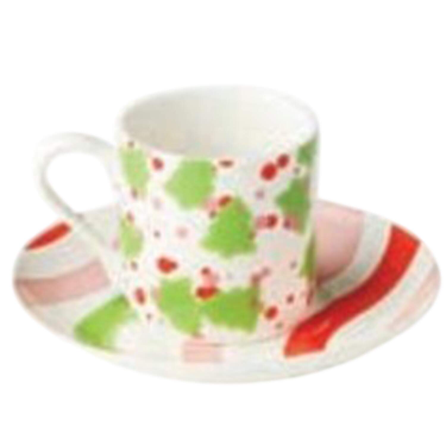Scarlet Ribbon Espresso Cup and Saucer Set by Certified International-1