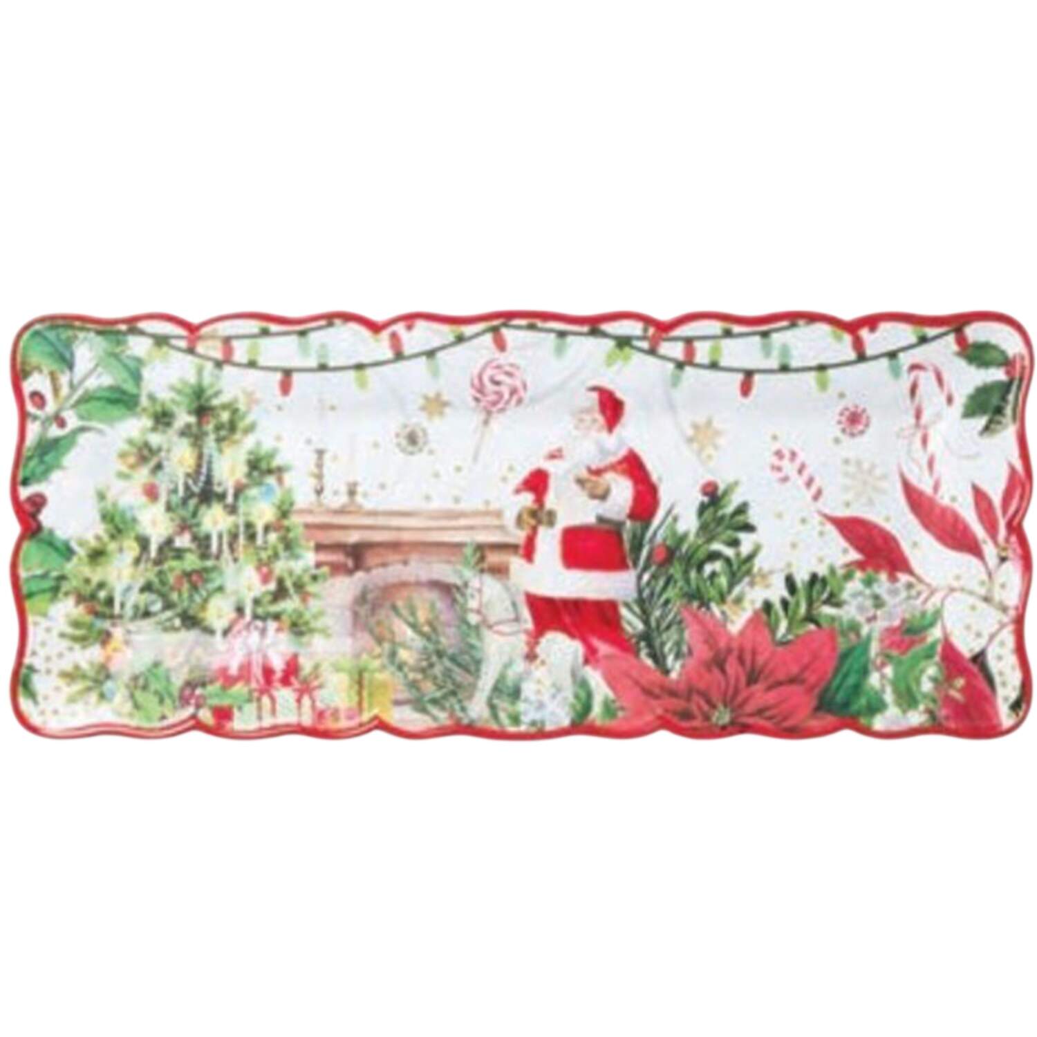 Santa's Delivery 19" Rectangular Serving Platter by Certified International-1