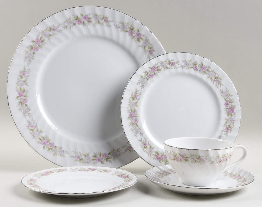 Teahouse Rose 5 Piece Place Setting by Dansico-1