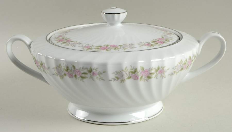 Teahouse Rose Round Covered Vegetable by Dansico-1