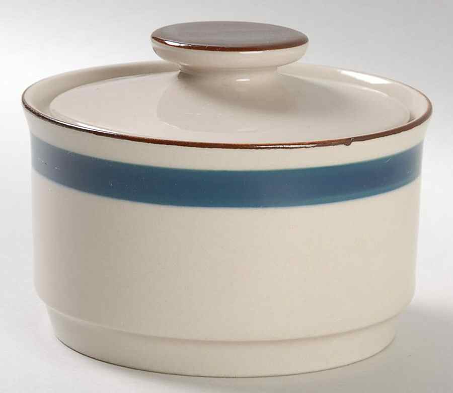 Akey Blue Sugar Bowl & Lid by Dachi-1