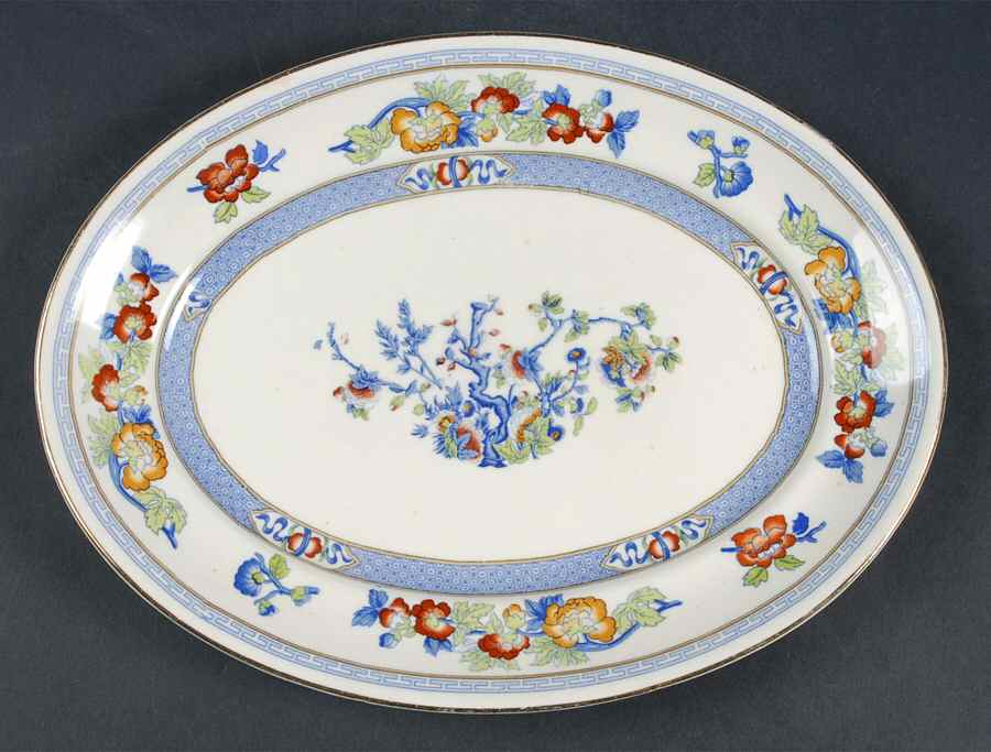 Indian Tree 10" Oval Serving Platter by Davison & Son-1