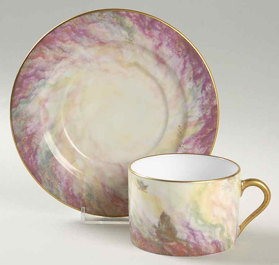 Nature Flat Cup & Saucer Set by Daum-1