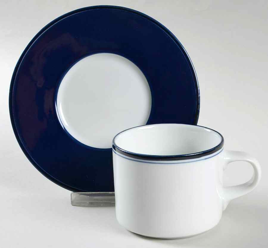Adagio Blue (Portugal) Flat Cup & Saucer Set by Dansk-1