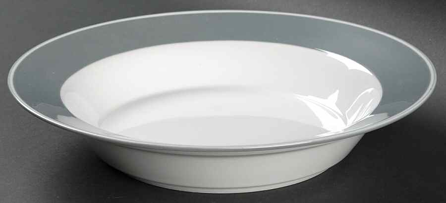 Adagio Gray Rim Soup Bowl by Dansk-1