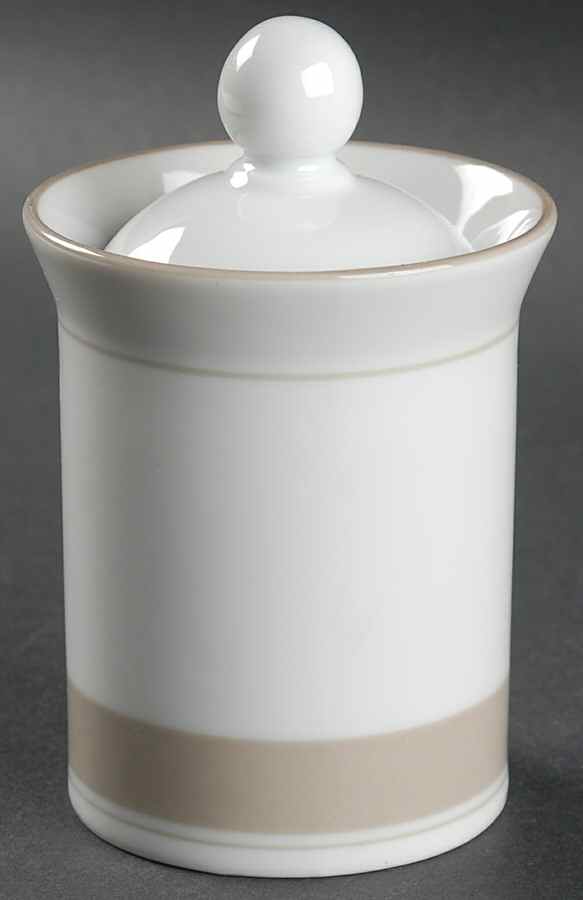 Adagio Taupe Sugar Bowl & Lid by Dansk-1