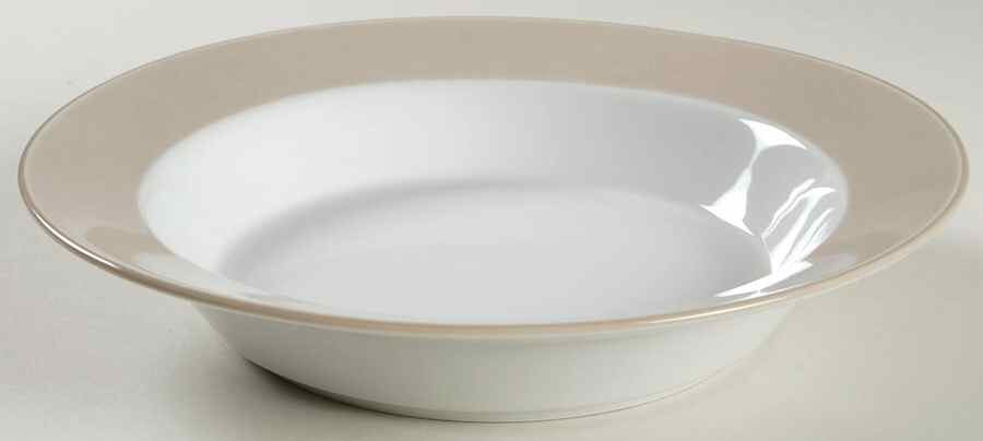 Adagio Taupe Rim Soup Bowl by Dansk-1