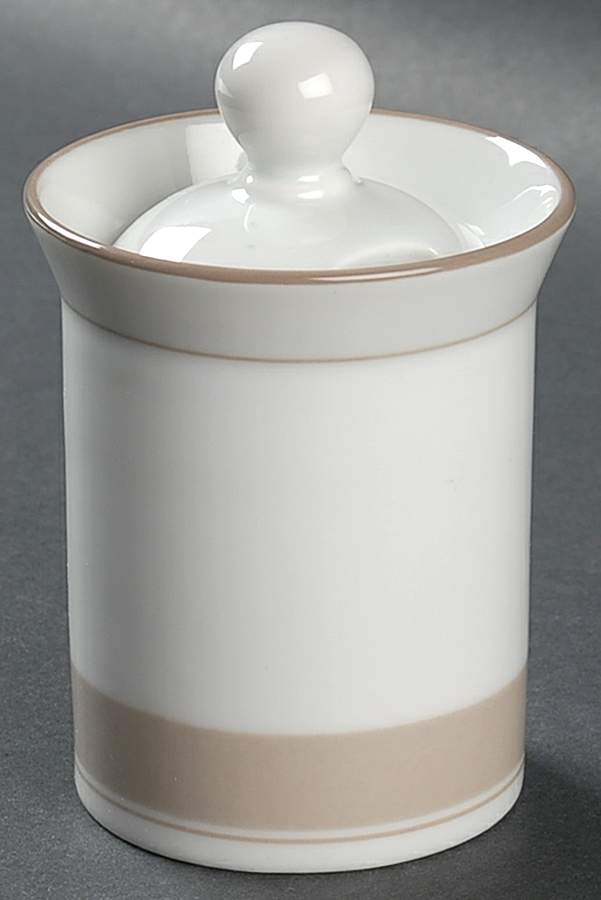 Allegro Taupe Sugar Bowl & Lid by Dansk-1