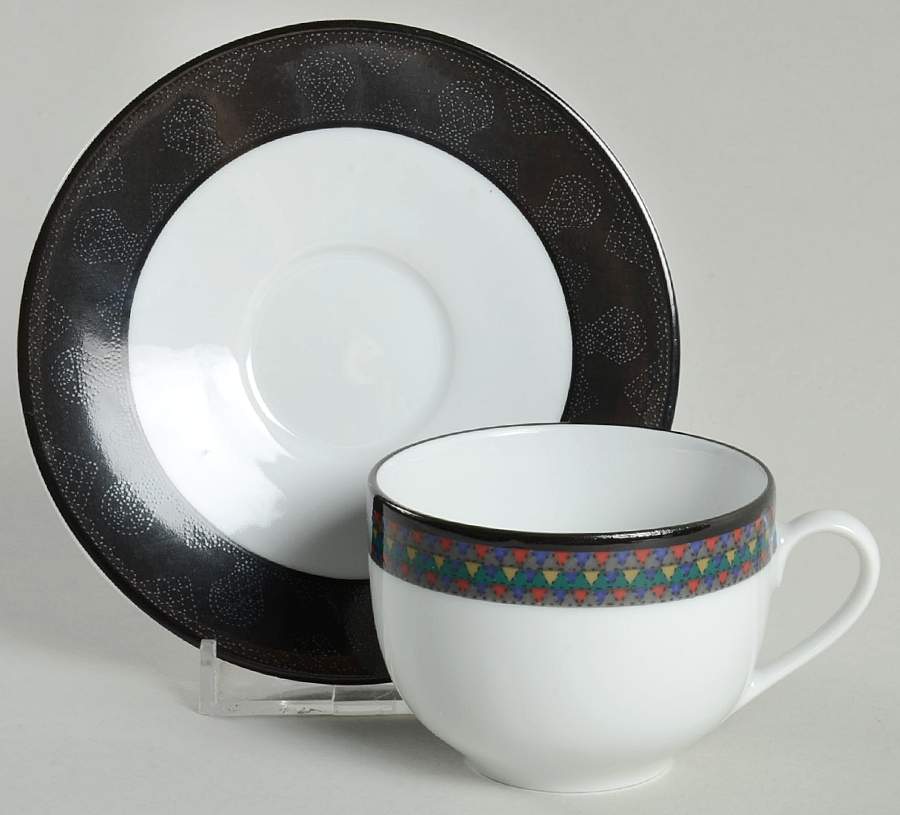 Amish Shadow Flat Demitasse Cup & Saucer Set by Dansk-1