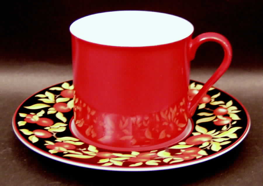 Apple Blossom Flat Cup & Saucer Set by Dansk-1