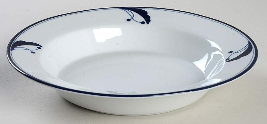 Bayberry Blue (Japan, Portugal) Rim Soup Bowl by Dansk-1