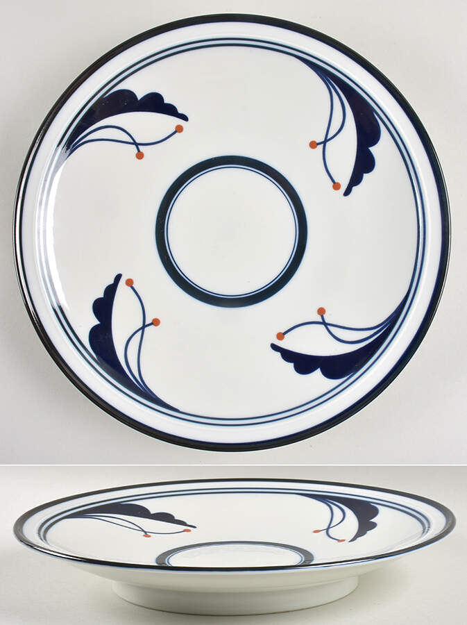 Bayberry Blue (Japan, Portugal) 12" Deep Round Platter by Dansk-1