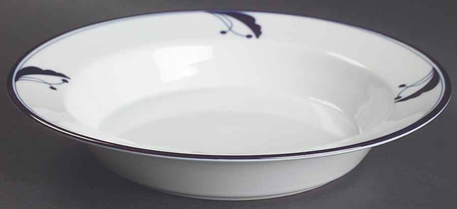 Bayberry Blue (Japan, Portugal) Rim Soup Bowl by Dansk-1