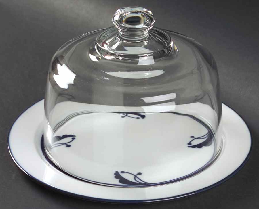 Bayberry Blue (Japan, Portugal) Round Cheese Dish & Lid by Dansk-1