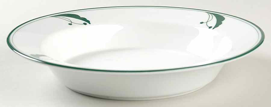 Bayberry Green Rim Soup Bowl by Dansk-1