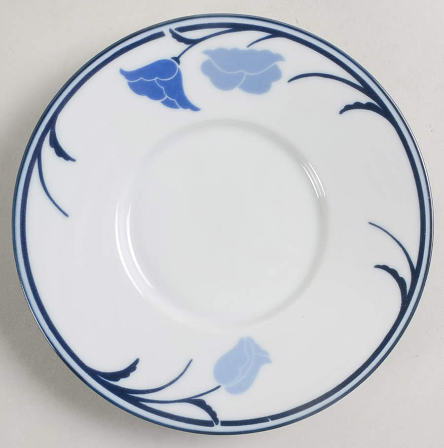 Belles Fleurs Blue Saucer for Flat Cup by Dansk-1