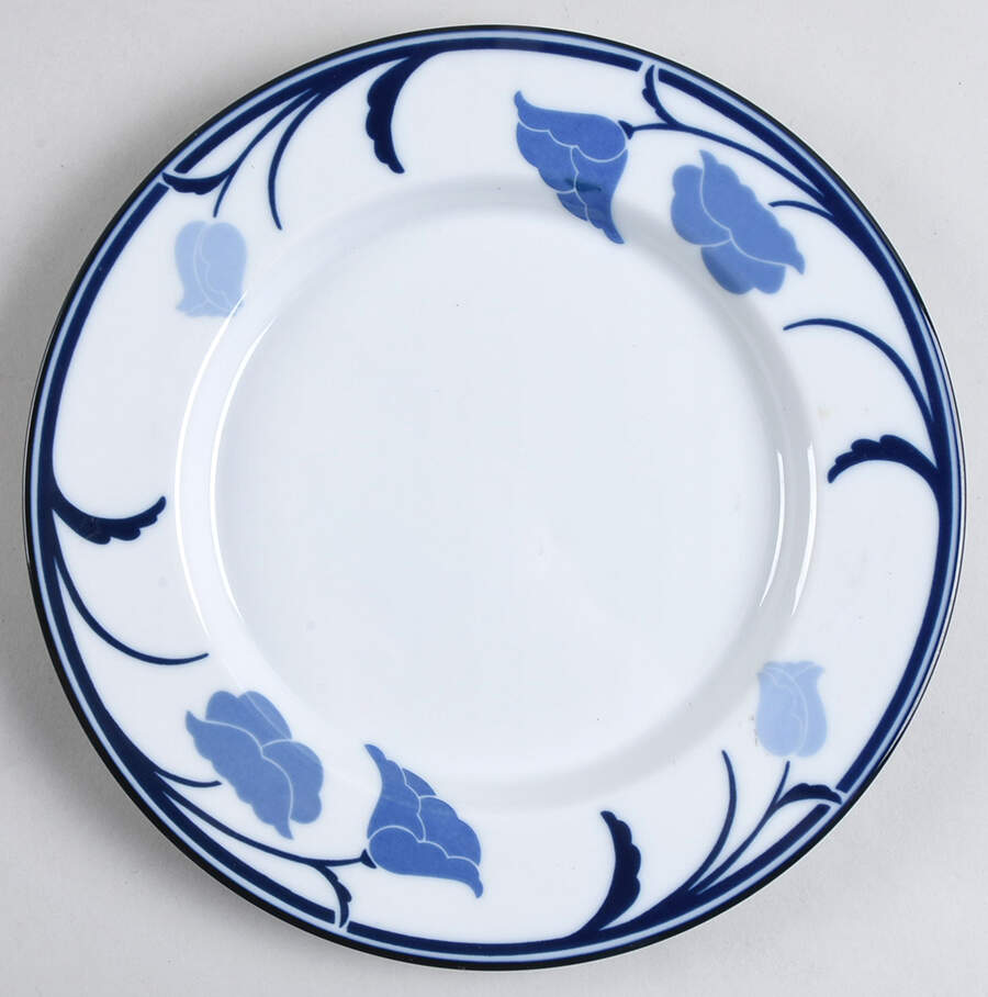 Belles Fleurs Blue Salad Plate by Dansk-1