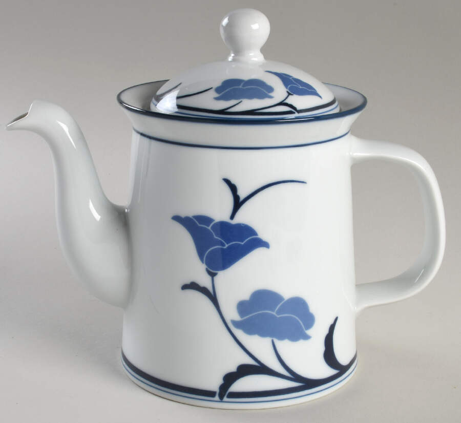 Belles Fleurs Blue Coffee Pot & Lid by Dansk-1