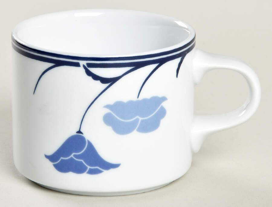 Belles Fleurs Blue Flat Cup by Dansk-1