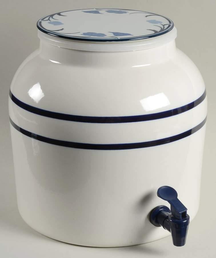 Belles Fleurs Blue Beverage Dispenser & Lid by Dansk-1