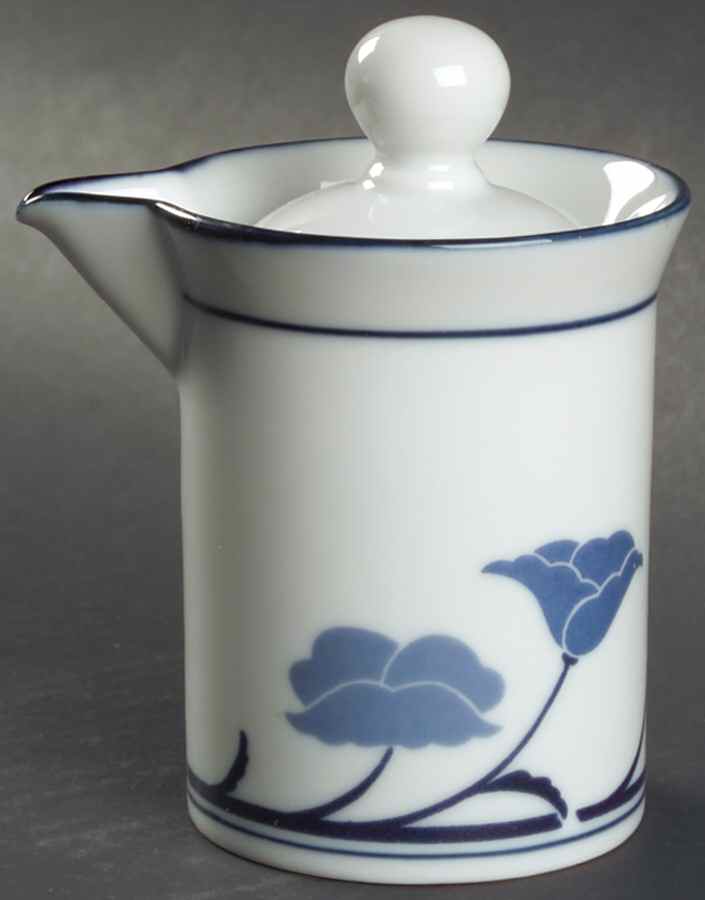Belles Fleurs Blue Creamer & Lid by Dansk-1