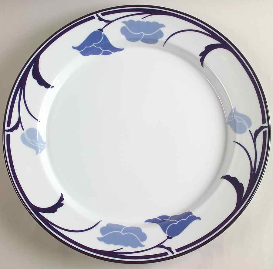Belles Fleurs Blue 13" Chop Plate (Round Platter) by Dansk-1