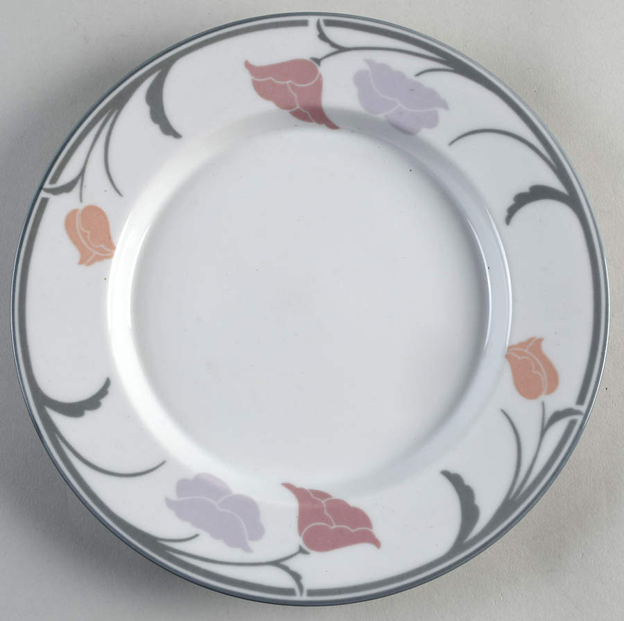 Belles Fleurs Gray Salad Plate by Dansk-1
