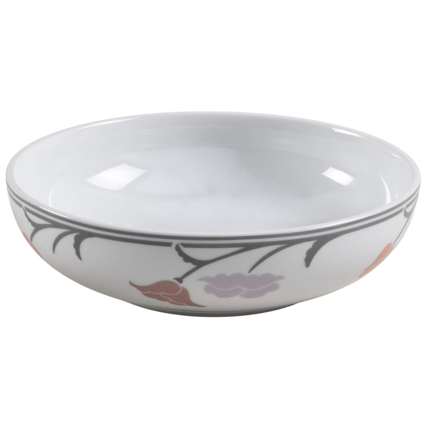 Belles Fleurs Gray 7" Round Vegetable Bowl by Dansk-1