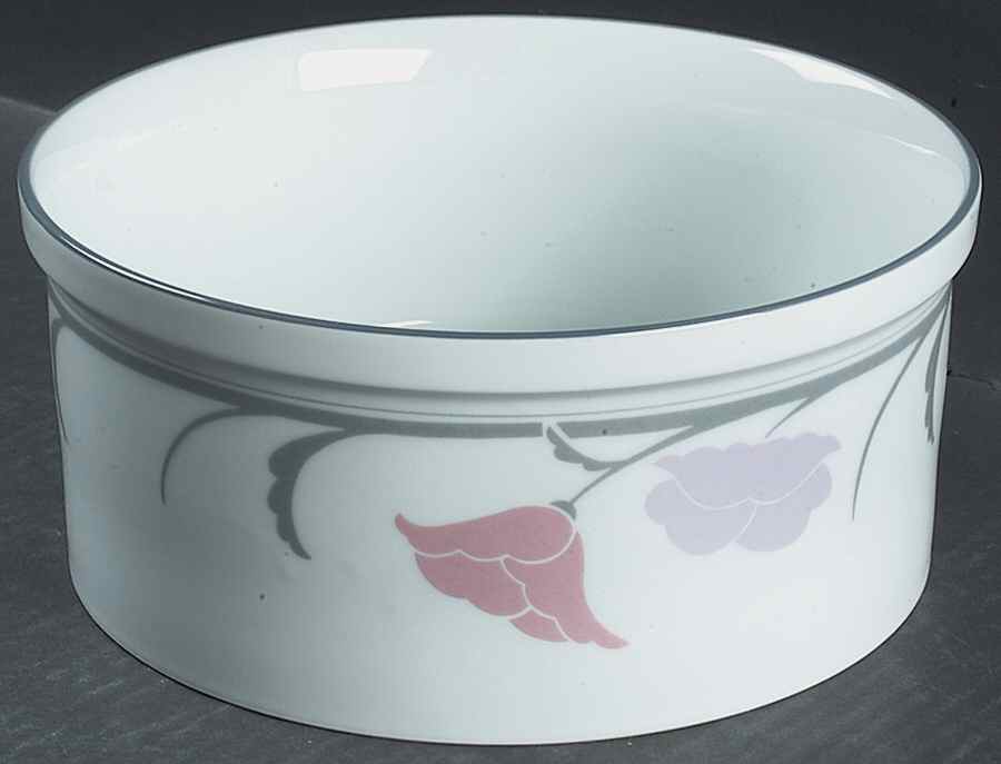 Belles Fleurs Gray 8" Souffle by Dansk-1