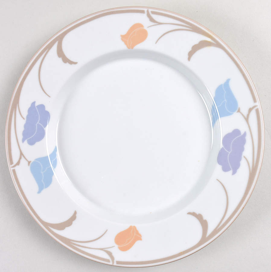 Belles Fleurs Taupe Salad Plate by Dansk-1