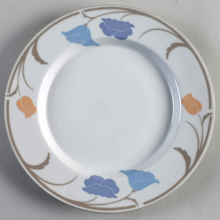 Belles Fleurs Taupe Salad Plate by Dansk-1