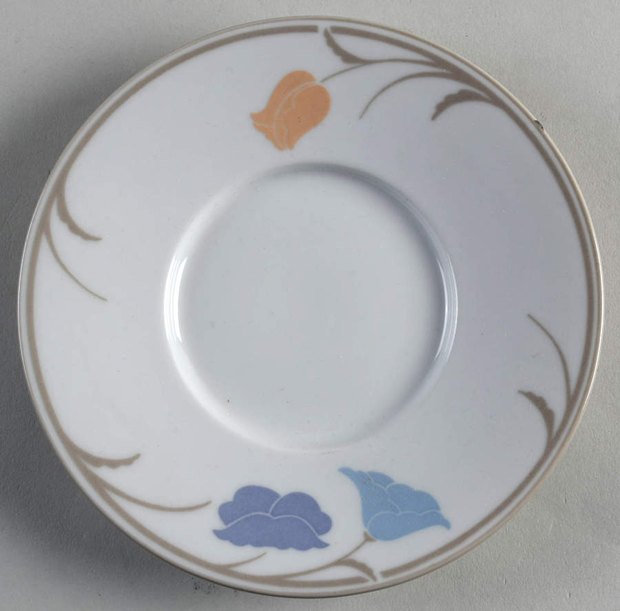 Belles Fleurs Taupe Saucer by Dansk-1