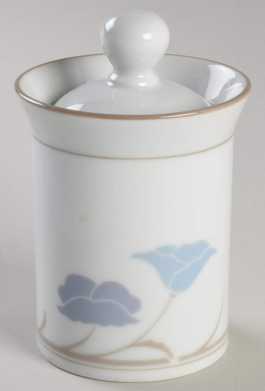 Belles Fleurs Taupe Sugar Bowl & Lid by Dansk-1