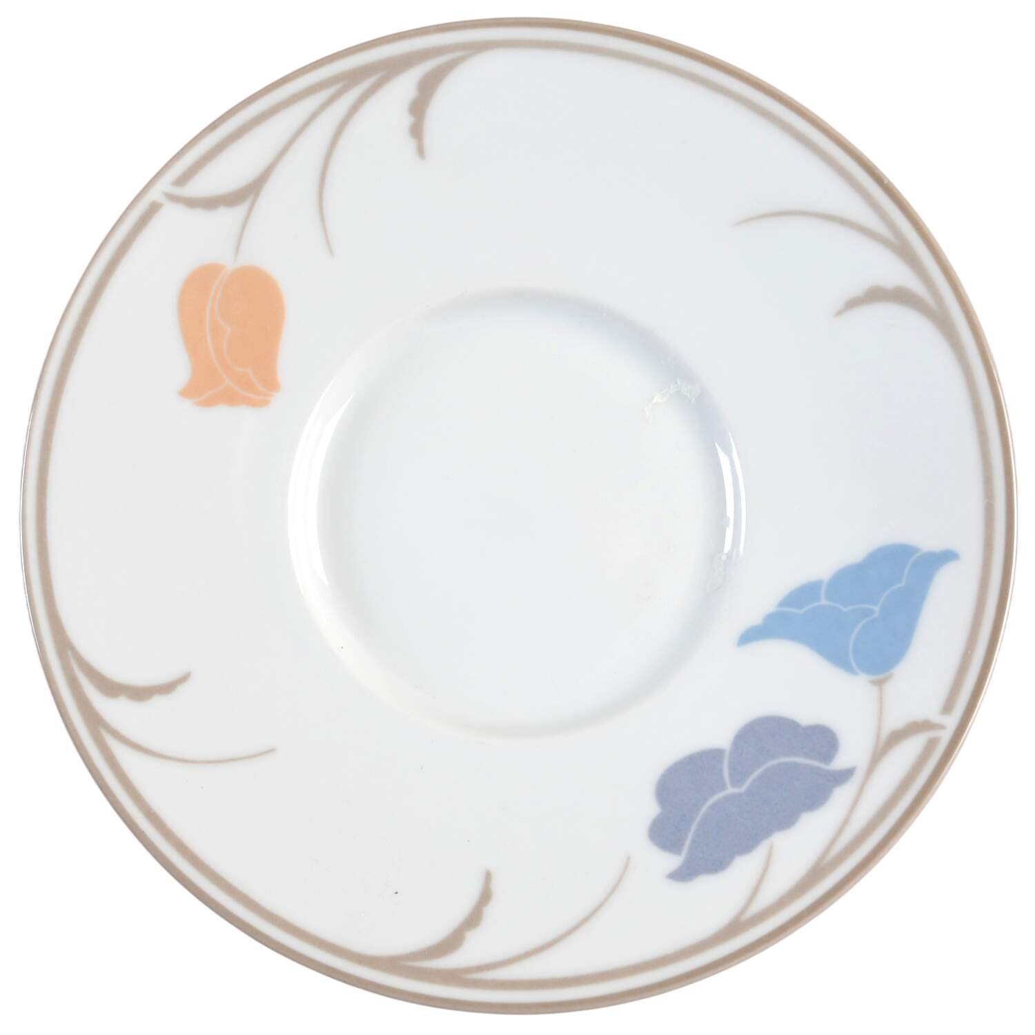 Belles Fleurs Taupe Saucer for Demitasse Cup by Dansk-1