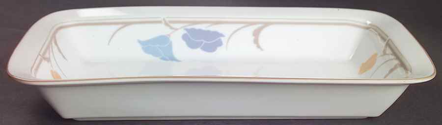 Belles Fleurs Taupe 13"  Rectangular Baker by Dansk-1