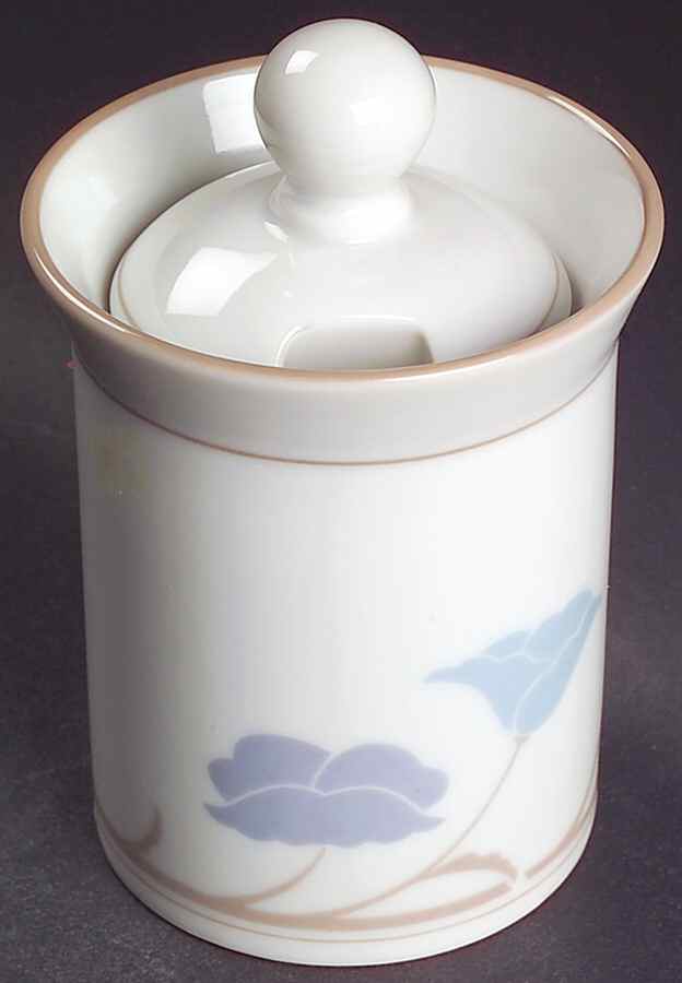 Belles Fleurs Taupe Sugar Bowl & Lid by Dansk-1