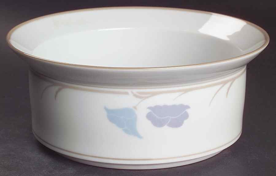 Belles Fleurs Taupe 7" Round Vegetable Bowl by Dansk-1