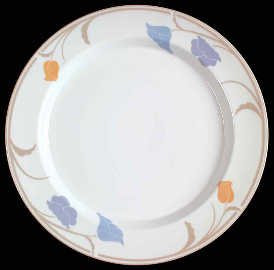 Belles Fleurs Taupe 13" Chop Plate (Round Platter) by Dansk-1