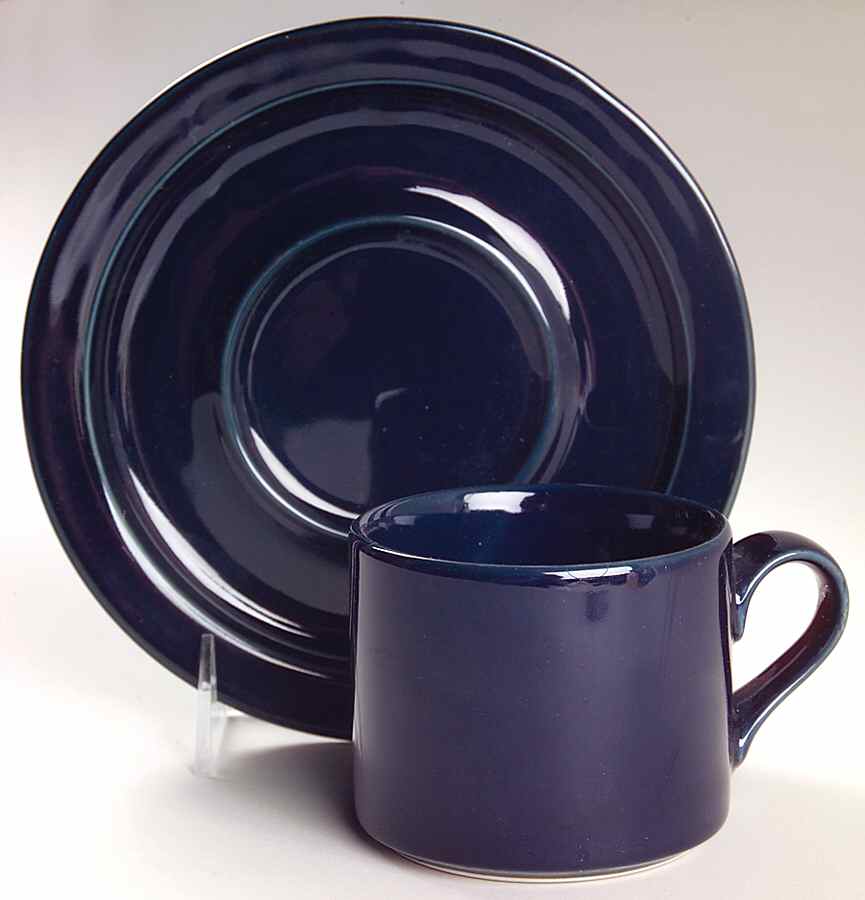 Bisserup Blue (Made In Japan) Flat Cup & Saucer Set by Dansk-1