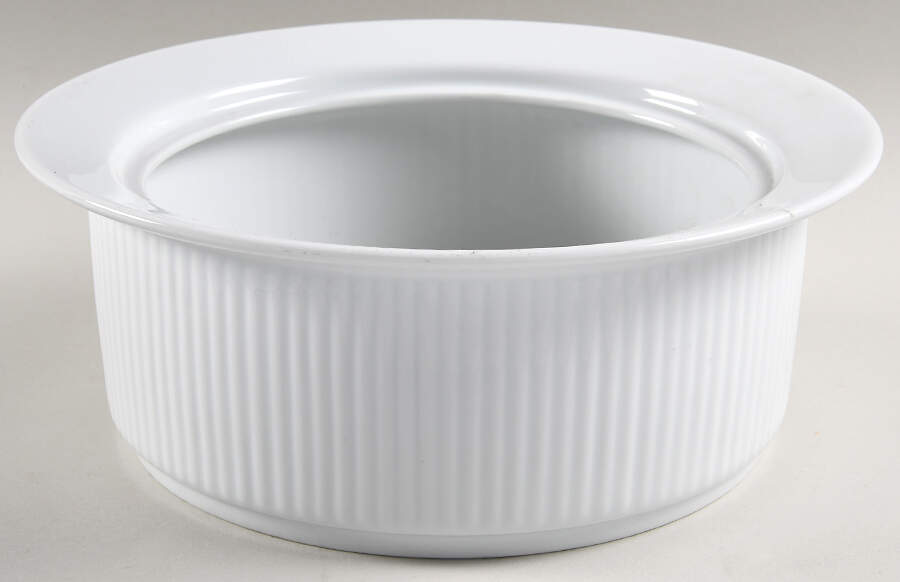 Bisserup White 2 Qt Round Covered Casserole No Lid by Dansk-1