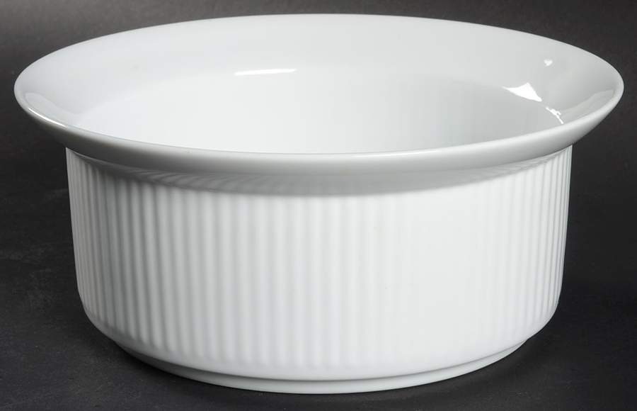 Bisserup White 8" Round Vegetable Bowl by Dansk-1