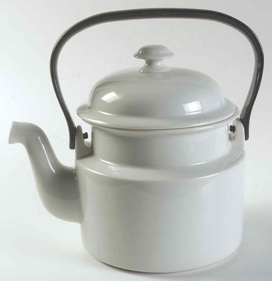 Bisserup White Teapot & Lid by Dansk-1