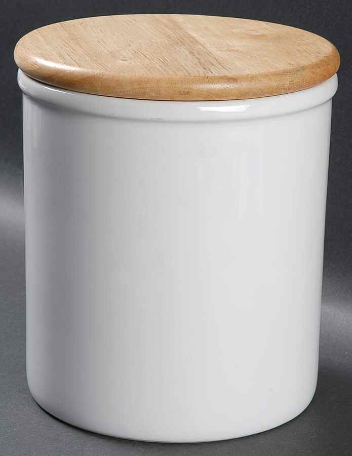 Bisserup White Large Canister & Lid by Dansk-1