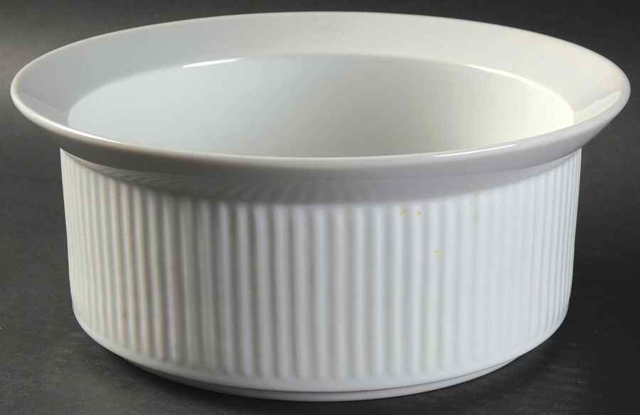 Bisserup White 8" Round Vegetable Bowl by Dansk-1