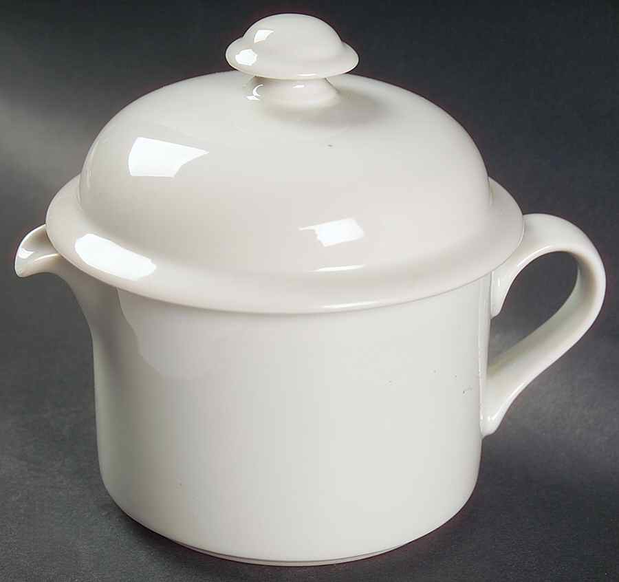 Bisserup White Creamer & Lid by Dansk-1