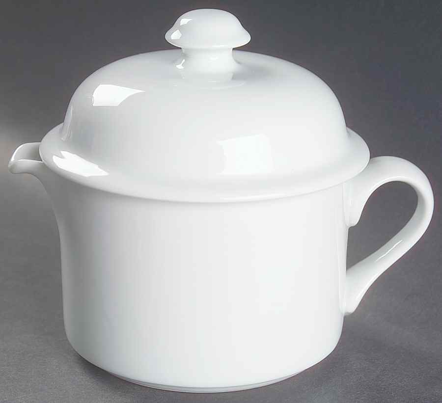 Bisserup White Creamer & Lid by Dansk-1