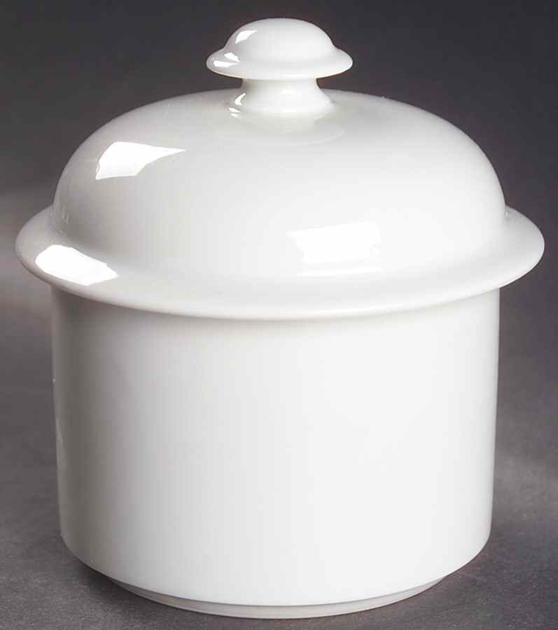 Bisserup White Sugar Bowl & Lid by Dansk-1