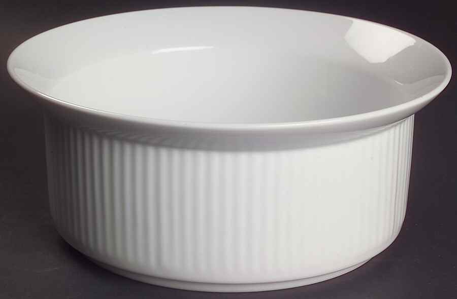 Bisserup White 8" Round Vegetable Bowl by Dansk-1