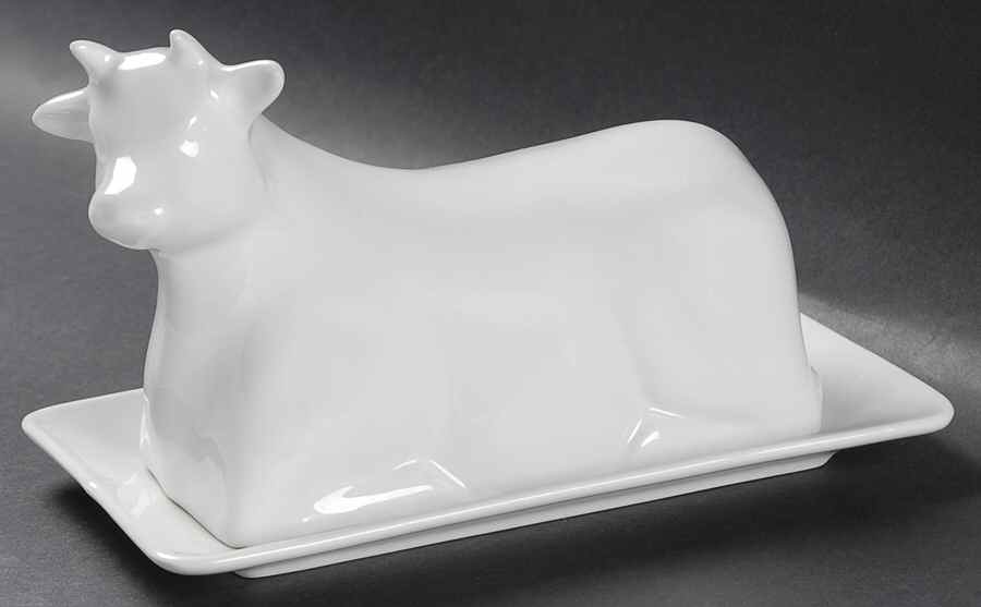 Bisserup White 1/4 Lb Covered Butter by Dansk-1