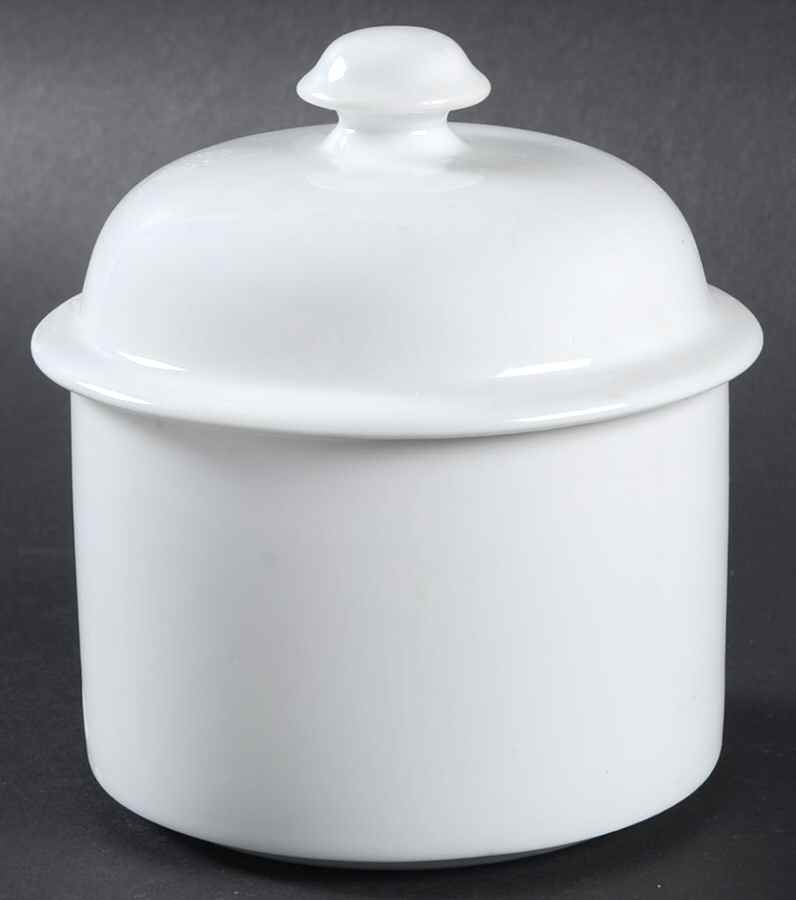Bisserup White Sugar Bowl & Lid by Dansk-1